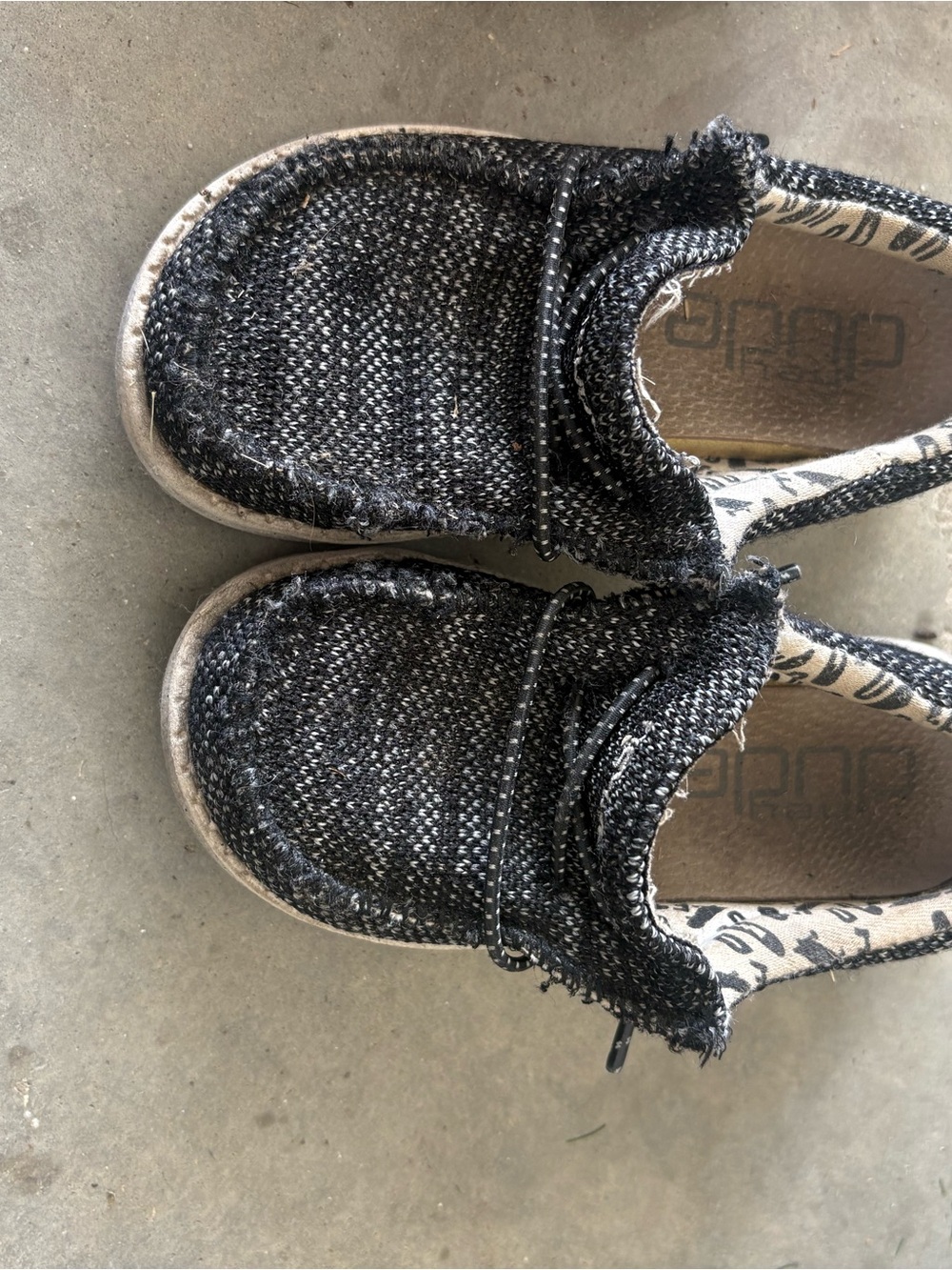 Hey Dude Kids Black Tweed Slip-On Sneakers